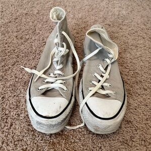 Gray High-Top Sneakers